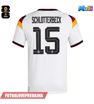 Lacne Muži Futbalové dres Nemecko Nico Schlotterbeck #15 MS 2026 Krátky Rukáv - Domáci